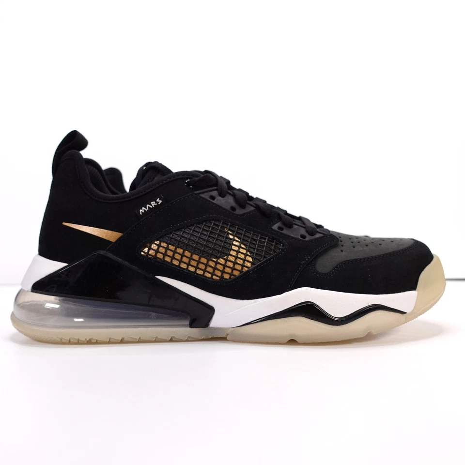 Nike Air Jordan Mars 270 Negro Dorado Blanco CK1196-017 Para hombres Talla 9 Muestra Rara Foto 4 de 4