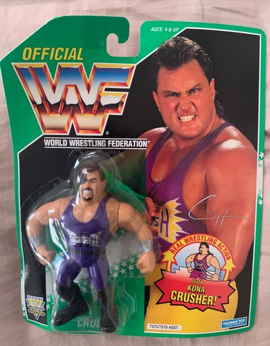 CRUSH (Purple) - Rare 1994 WWF/WWE Hasbro Green Ca...