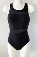 Matalan Black Cutout Detail Swimsuit UK 10