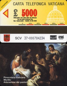 Scheda Telefonica Vaticano N 37 Pinacoteca Vaticana Ebay