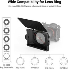 SmallRig Mini Matte Box Lite with Top Flag for DSLRs and Mirrorless Cameras 3575