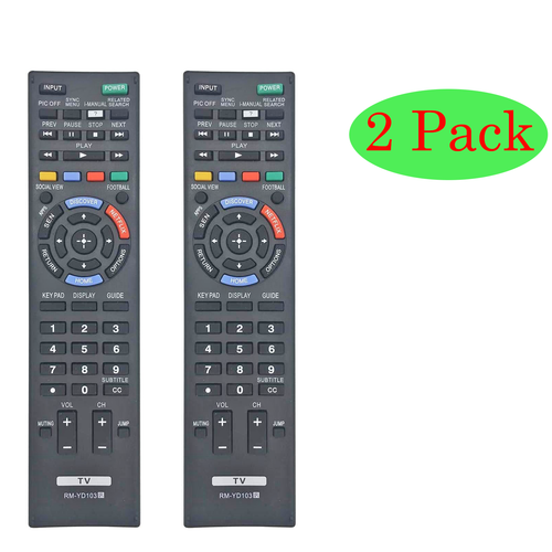 2 Pack Universal Remote RMYD103 for All Sony HDTV BRAVIA TV RMYD102