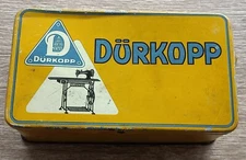 Antique Old german DURKOPP  Sewing Machine 66 Tin Can 30er Years Green