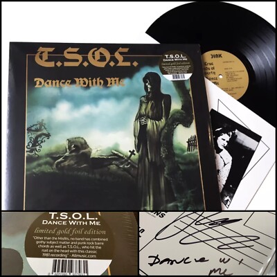 T.S.O.L. Dance With Me LP 140 Gram Vinyl Gold Foil SEALED Jack Grisham Autograph