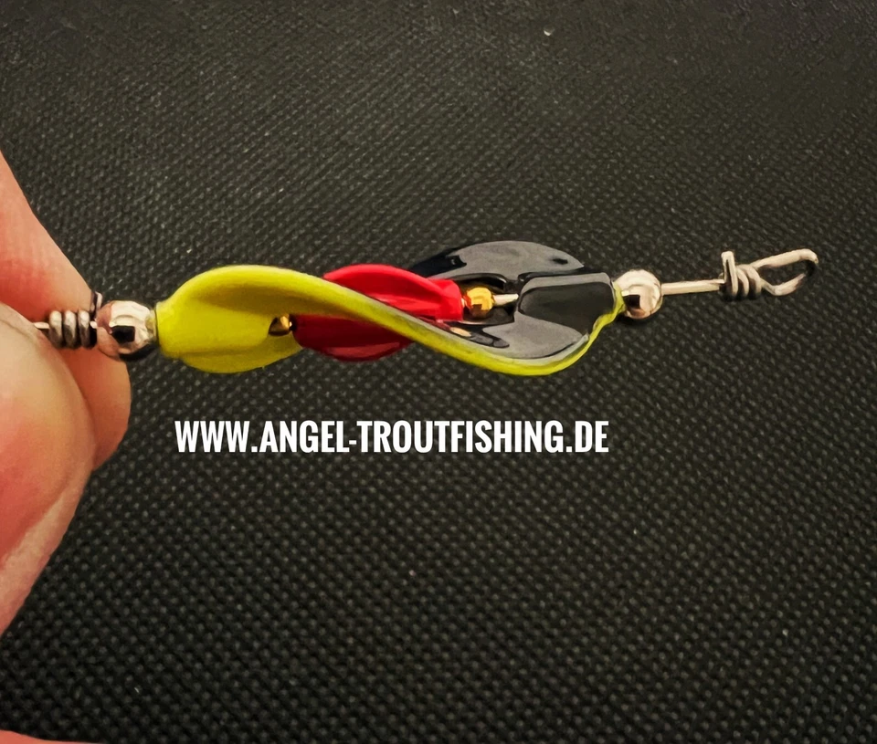 UV 3,4 g gedrehte Trout Spoons twist Forellenköder Japanblinker Raubfisch - Bild 2 von 4