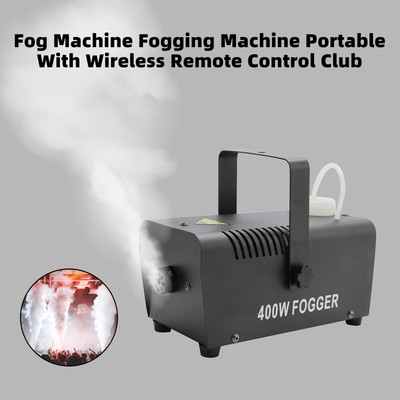 Mini 400W Fog Machine Fogging Machine Portable W/ Wireless Remote Control Club