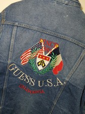 guess embroidered denim jacket