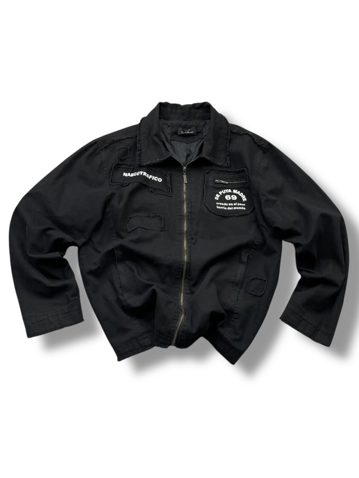 Y2K Vintage Bomber Jacket for Men in Medium Size-image