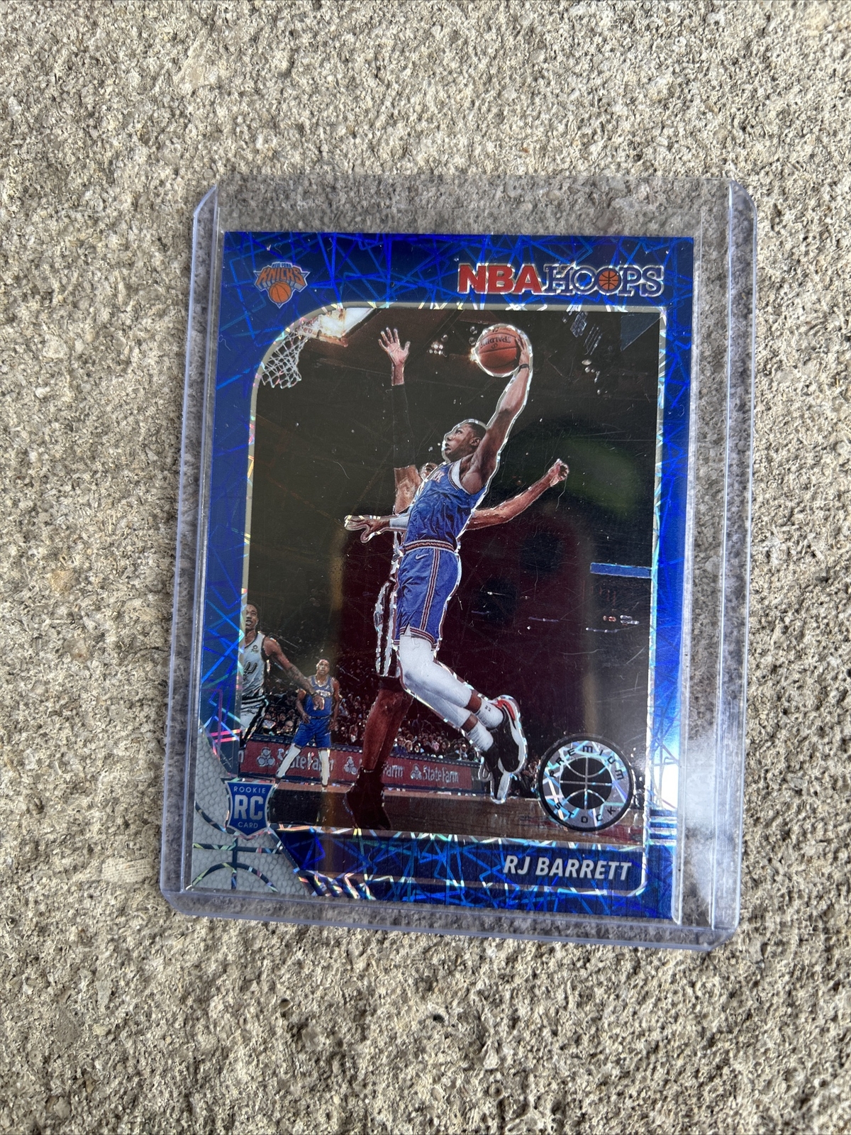 RJ BARRETT 2019-20 NBA Hoops Premium Stock #201 blue Laser Prizm Rookie RC /99🔥
