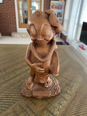 CocoJoes HapaWood Maile Laka ハワイ産彫刻　置物 アート・写真 CocoJoes HapaWood Maile Laka ハワイ産彫刻 置物