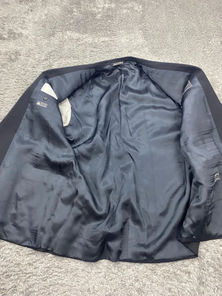 Valentino Blazer Hombres 43R Negro Lana Doble Pecho Deporte Abrigo Chaqueta Saks Italia Foto 3 de 4