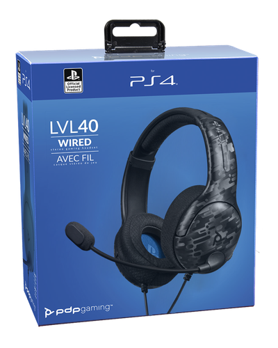AURICULARES PDP LVL40 PARA PS4 PS5 - CON CABLE CASCOS NEGRO CAMUFLAJE | eBay