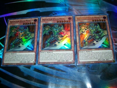 3x Inzektor Giga-Mantis 1st Edition Ultra Rare GFP2-EN063 Yu-Gi-Oh!