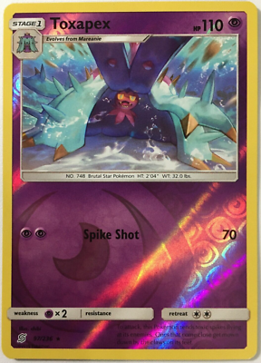 POKEMON TOXAPEX 97/236 UNIFIED MINDS RARE REVERSE HOLO NEAR MINT