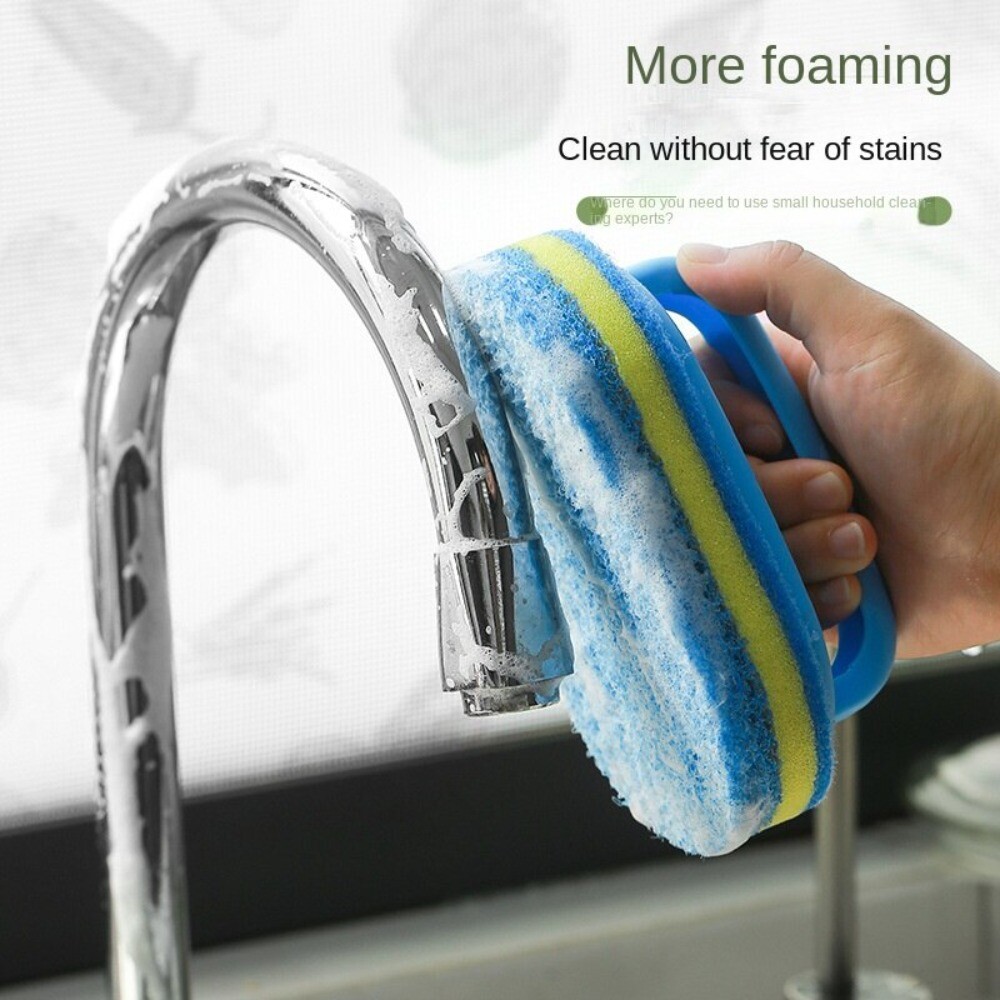Sponge Ceramic Cleaning Tools with Handle Cleaning Bath Brush Bathroom