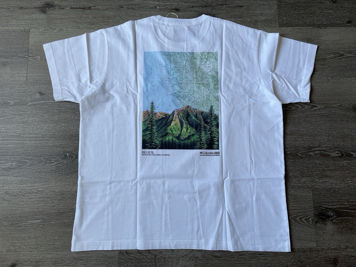 【注目コラボ】Kith × Columbia Box Logo Tee Kith x Columbia Big Sur Box Logo Tee S/S T-Shirt White Men's