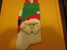 Holiday Santa Socks Red White Green Black New Size 9-11