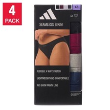 Women's Adidas 4 Pack Multicolor Seamless Bikini Underwear, 1819886 Multi Sizes