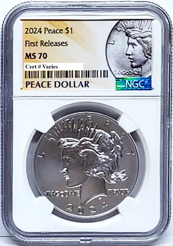 2024 p uncirculated peace silver dollar ngc ms 70 first releases
