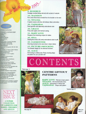 australian smocking＆embroidery issue26 AUSTRALIAN SMOCKING & EMBROIDERY issue 26 pattern attached VGC