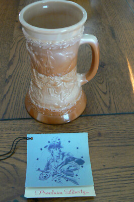 Vintage Fenton Proclaim Liberty Stein Mug Bicentennial 1976 Antique Chocolate