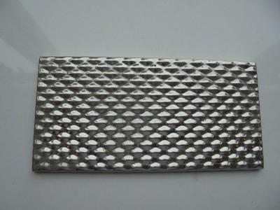 STAINLESS STEEL, DIMPLED FINISH 150 x 75mm BORDER TILE | eBay UK