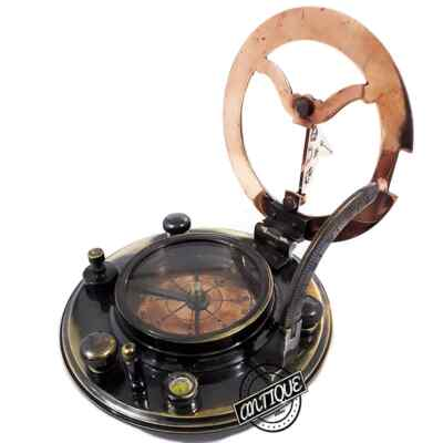 #ad Solid Brass Antique Working Compass Nautical Astrolabe Sun Clock Vintage Decor $35.10