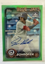 Jace Bohrofen Auto /99 (RC) 2024 Topps Pro Debut Green Refractor