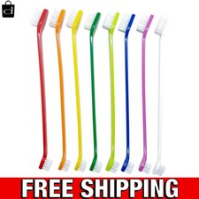 Dog Toothbrush Set of 8   Dual Headed Dental Hygiene Brushes for Small to Large