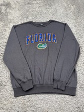 Florida Gators Sweatshirt Men Large Charcoal Gray Fleece Colosseum Crewneck
