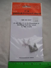 QuickBoost QB 32 247,F-4E/EJ/F/J/S Phantom II Vertical Tail Air Inlet,1/32 Scale