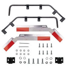 Semi Truck Mud Flap Hangers Deluxe Kit - Angled Down 28" - Square Bar Type Mu...