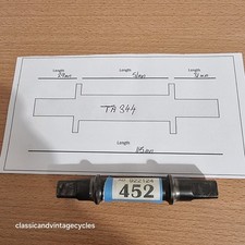 Vintage TA 344 Bottom Bracket Spindle 115mm x 29mm x 31mm x 51mm #452