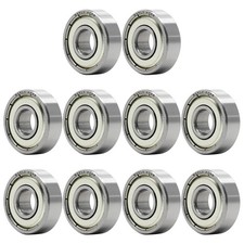 R6-ZZ Ball Bearing 3/8" x 7/8" x 9/32" R6 ZZ Metal Shielded Qty 10 