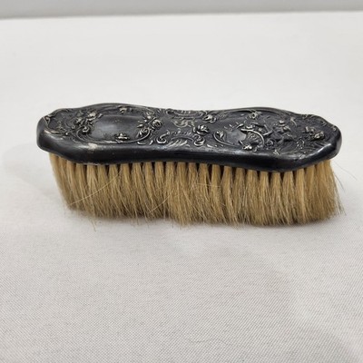 Antique Derby Silver Co Silver Plate Clothes Brush No. 31 Art Nouveau Floral