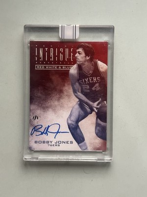 2013 Panini Intrigue Red White & Blue Autograph Bobby Jones 1/1 Sixers