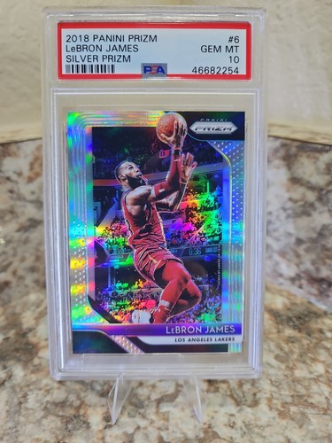 2018 PANINI PRIZM LEBRON JAMES SILVER PSA 10 GEM MINT #6
