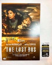 America Ferrera Yul Vazquez +2 Cast Signed THE LOST BUS 12x18 Photo JSA A