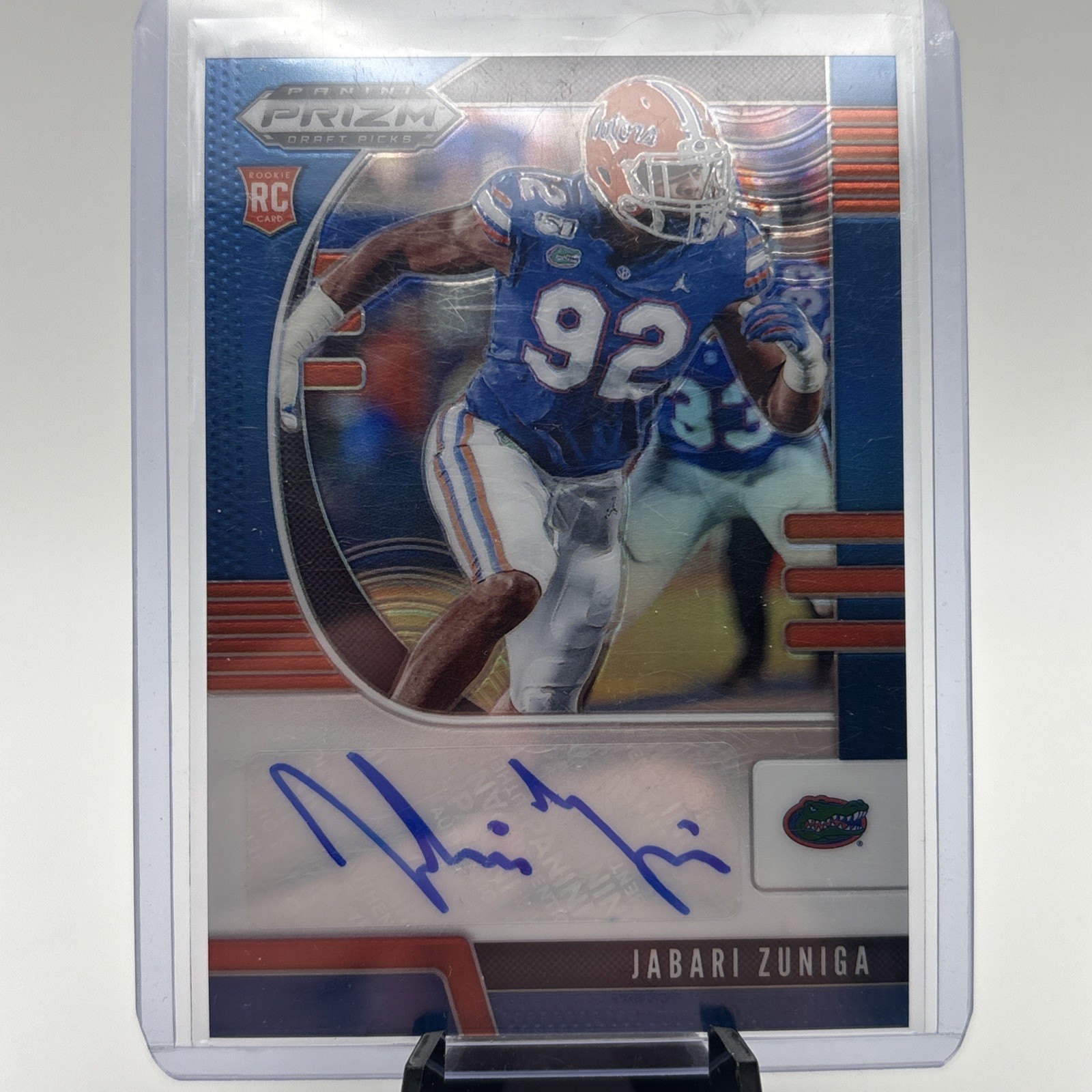 Jabari Zuniga Panini Prizm Draft Picks #210 Autograph-Blue