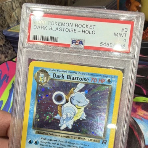 Pokémon Team Rocket Dark Blastoise Holo Rare 3/82 PSA 9 2000 Unlimited