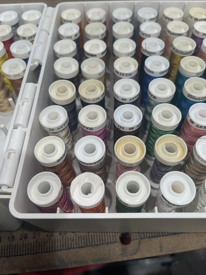 Lot of 96 Spools of SULKY 40 Rayon Thread 942 943 New & Partial with Carry Case - Image 4 of 4