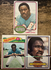 LARRY LITTLE Topps LOT! 1976 #33 1977 #172 1980 #406 Miami Dolphins HOF! NRMT