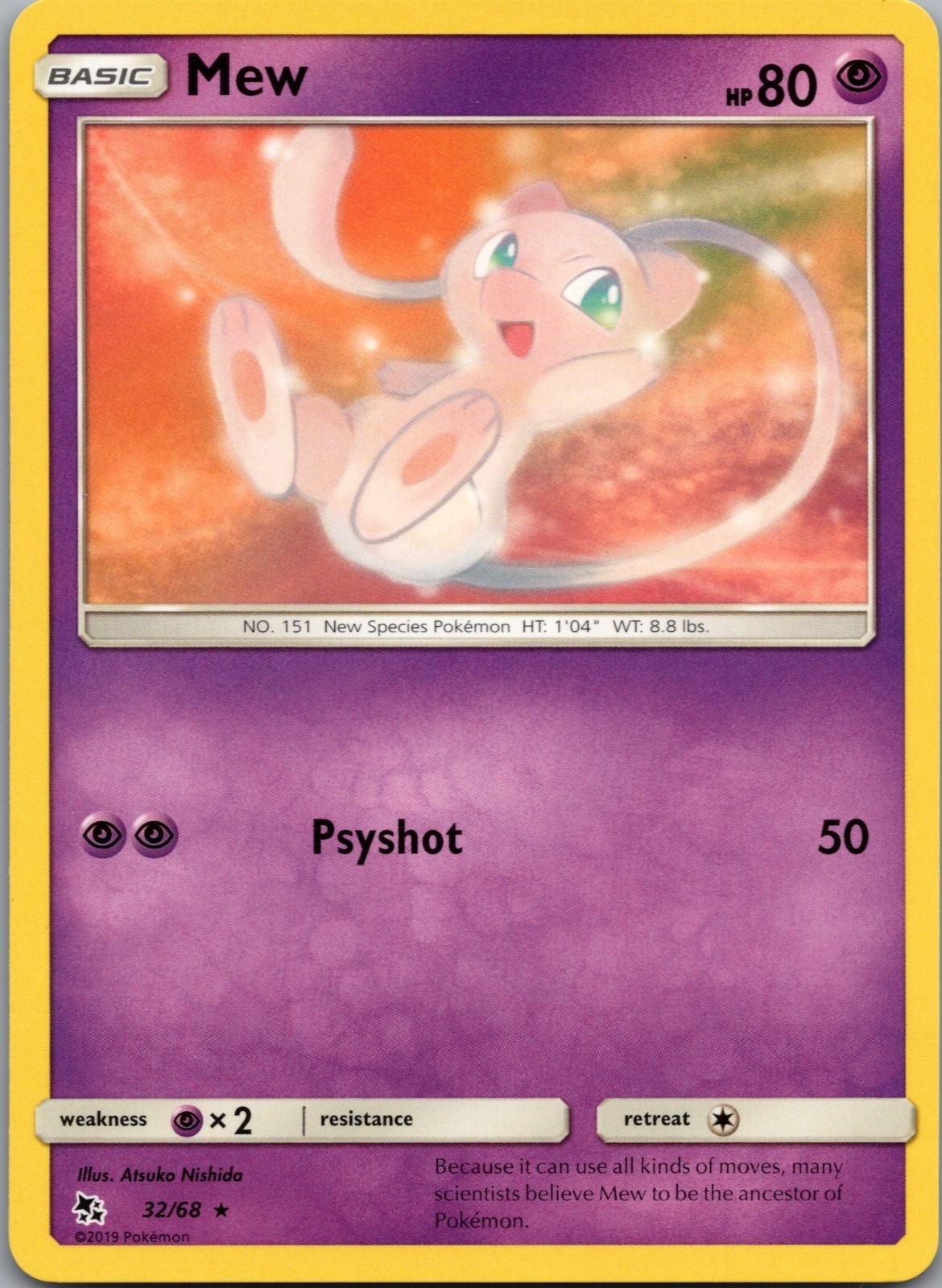 Mew 32/68 Hidden Fates NM