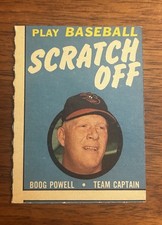 1970 Topps Baseball Scratch-Offs Boog Powell EX Unscratched