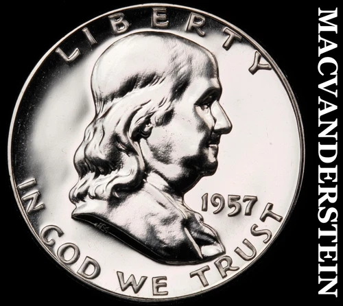 1957 Silver Franklin Half Dollar - Choice Gem Proof  Lustrous  #i1668