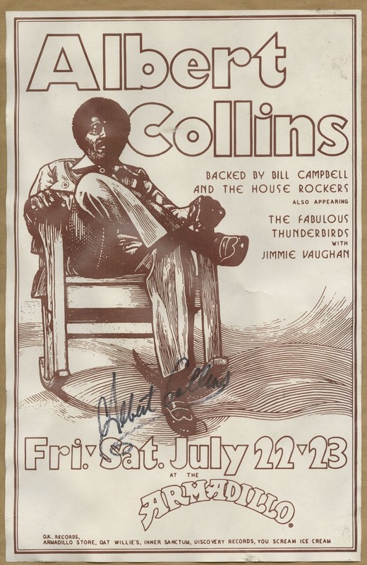 Albert Collins autographed concert poster 1977