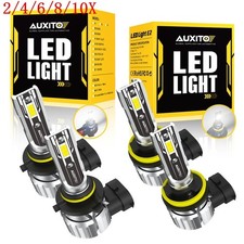 9005+H11 LED Headlight Combo 4 High Low Beam Bulbs Super White Bright Lamps 2/4X