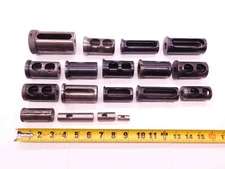 18 PIECE LOT OF VARIOUS SIZES AND STYLES OF CNC LATHE BUSHING REDUCER SLEEVES