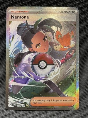 Pokemon TCG Nemona 238/091 Special Illustration Rare Paldean Fates 