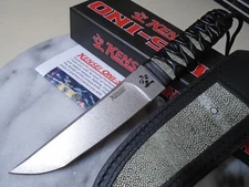 Kensei Oni-Shin Full Tang Japanese Tanto Fixed Blade Knife KE011 Leather Sheath